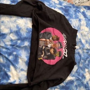 self cropped gorillaz sweater